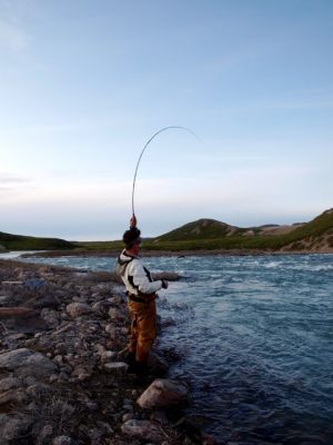 Char on Fly Rod